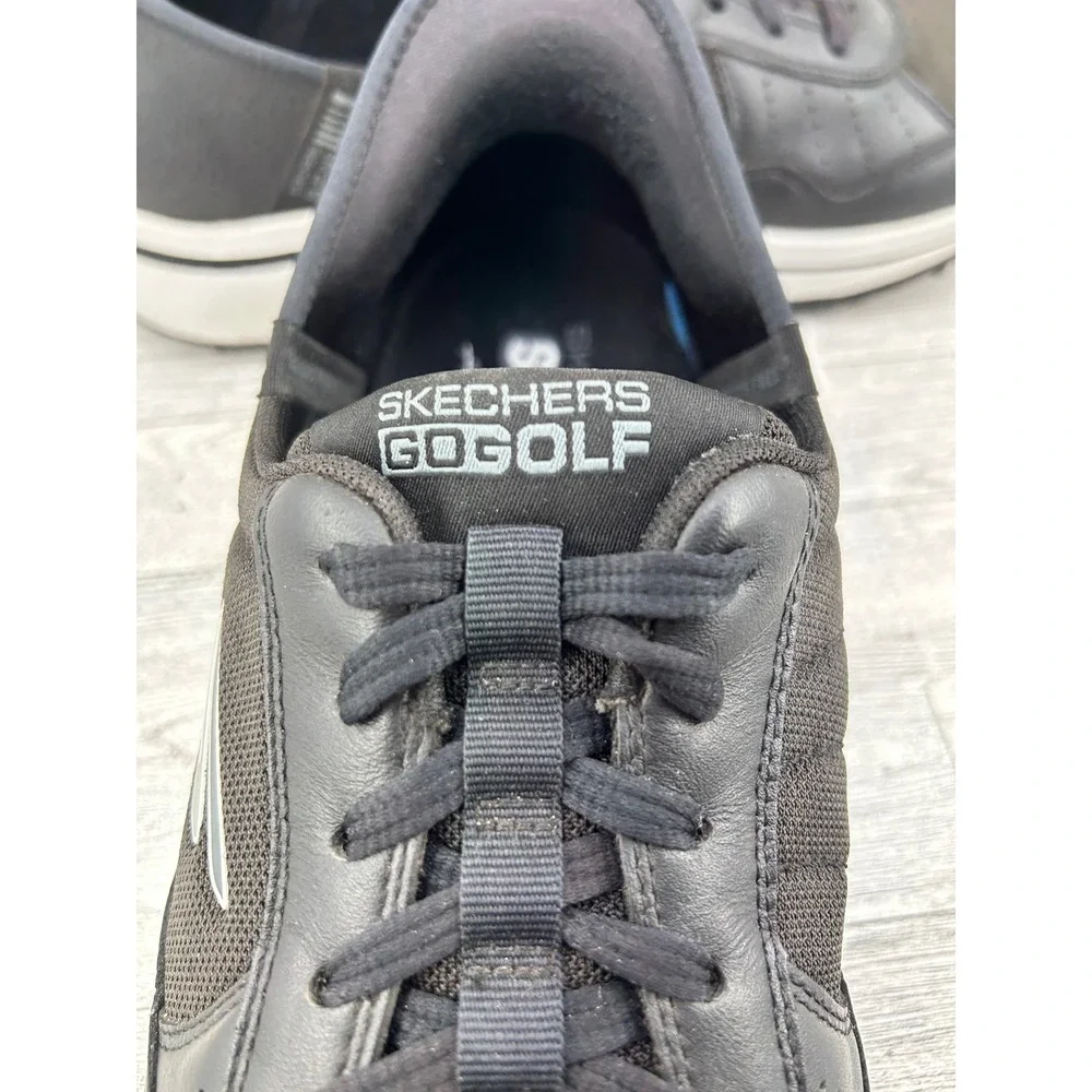 Skechers GoGolf Slip-ins Arch Fit‎ Men Sz 13 Black White Spikeless Shoes 214110